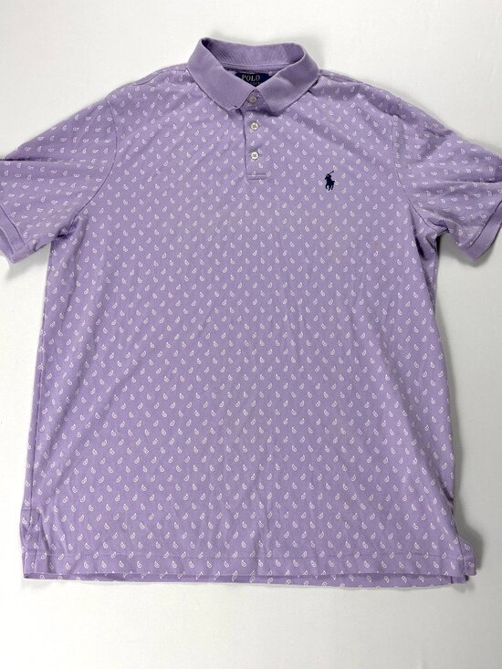 Polo Ralph Lauren Other - Polo Ralph Lauren Mens Short Sleeve Polo Golf Shirt Lavender Purple Sz L Paisley
